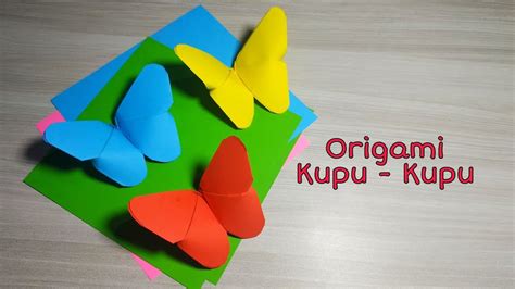 Cara Membuat Origami Kupu Kupu How To Make Butterfly Origami Youtube