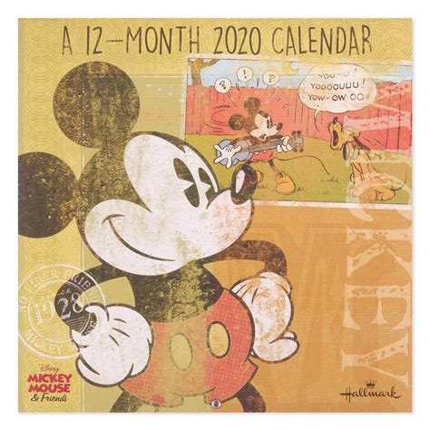 Mickey Mouse Vintage Art 2020 Wall Calendar 12 Month Calendars