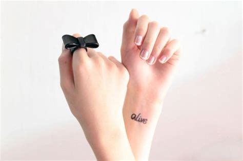 Alive Wrist Tattoos Love Wrist Tattoo Meaningful Wrist Tattoos