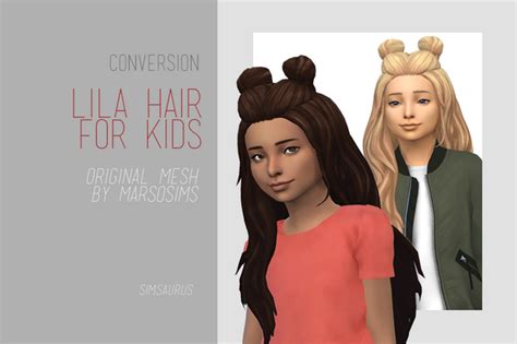 Kids Hair Conversion Lila Simsaurus On Patreon Kids Hairstyles