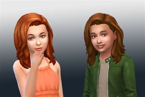 My Sims 4 Blog Medium Wavy Hair For Kids By Kiara24