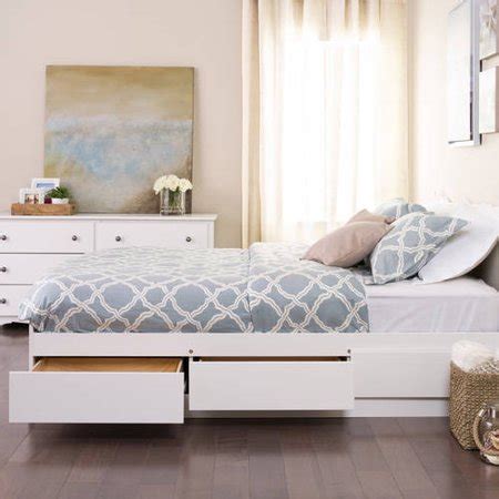 Denton upholstered platform bed reviews. White Full Mateâ€™s Platform Storage Bed with 6 Drawers ...