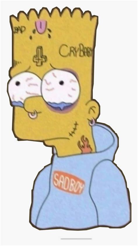 Sad Aesthetics Cartoons Pfp Bart Simpson