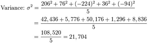 Calculate the mean of the data. Standard Deviation and Variance