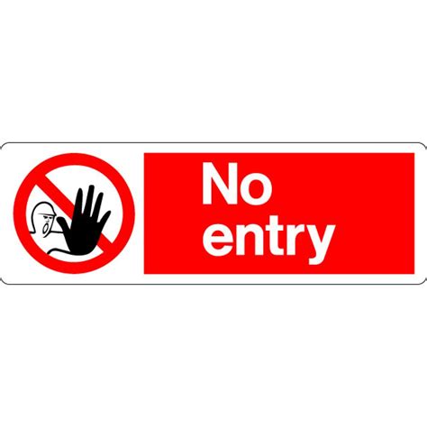 No Entry Sign 400mm X 600mm P1 Vinyl Display Signs