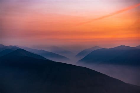 Hazy Sunset In Olympic National Park 5k Wallpaperhd Nature Wallpapers