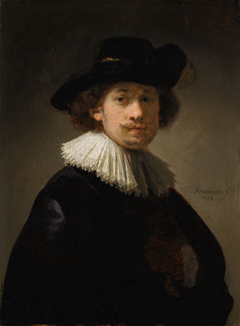 Rembrandt Harmensz Van Rijn Self Portrait Of The Artist Half Length