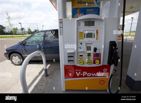 Automatic Petrol Pump At Gas Station Iowa United States Of America