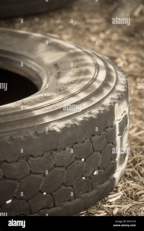 Old And Used Tire Stock Photo Alamy