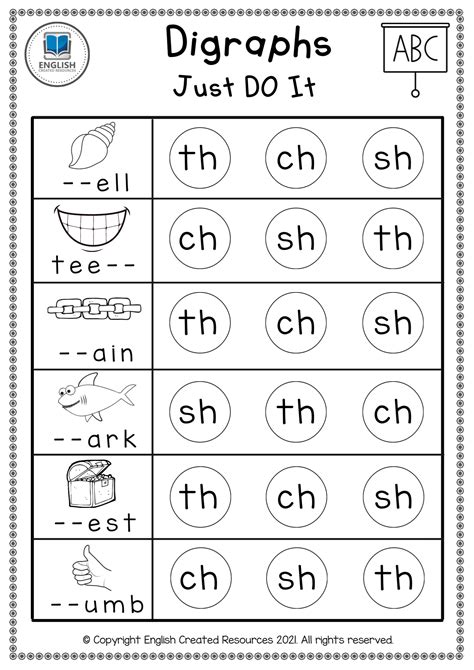 Free Printable Digraph Worksheets Digraph Worksheet Packet Ch Sh Th