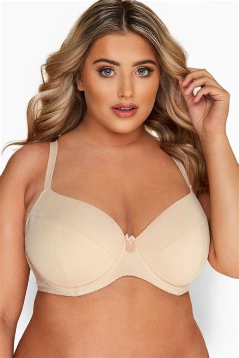Nude Panelled Underwired T Shirt Bra Sizes 38 48 Yours Clothing