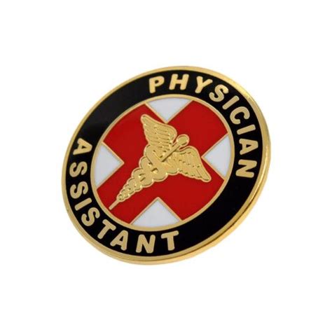 Pa Physician Assistant Lapel Pin Red Cross Gold Caduceus Medical