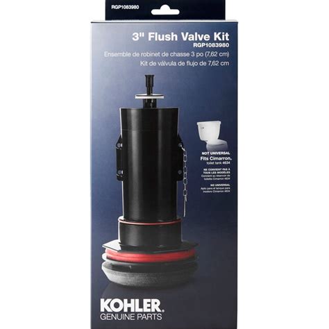 Kohler Cimarron 3 In Black Plastic Flush Valve Assembly In The