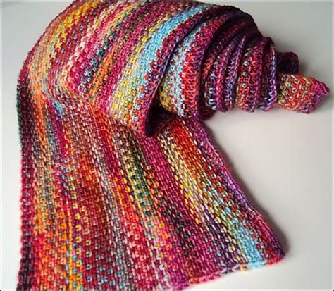 You will be holding the yarn double when making this. scrappy scarf - gorgeous! (Ravelry). | Scarf knitting ...