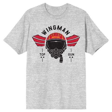 Top Gun Maverick Wingman Mens Gray Heather T Shirt Small
