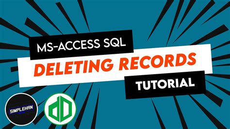 9 Deleting Records And Saving Delete Sql Statement Youtube