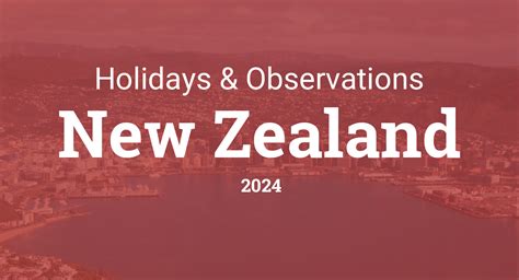Holidays And Observances In New Zealand In 2024