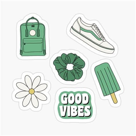 Green Sticker Pack Sticker For Sale By Jamie Maher Green Sticker