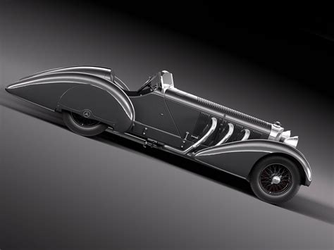 Mercedes Benz 710 Ssk Trossi Roadster 1930 Modelo 3d 169 3ds C4d