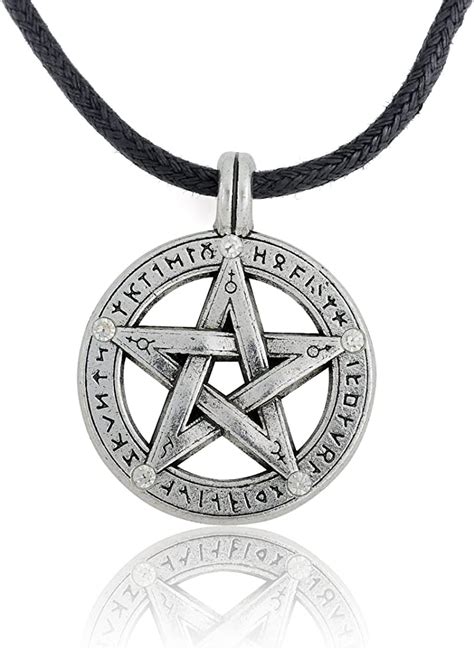Supernatural Pentagram Runes Rune Necklace Runes Pendant Pagan Wiccan