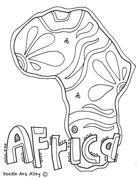 Africa Map Coloring Pages Clip Art Africa Map Coloring Page