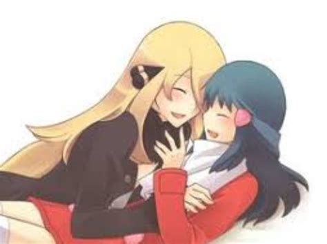 Pokemon Cynthia And Dawn Kiss