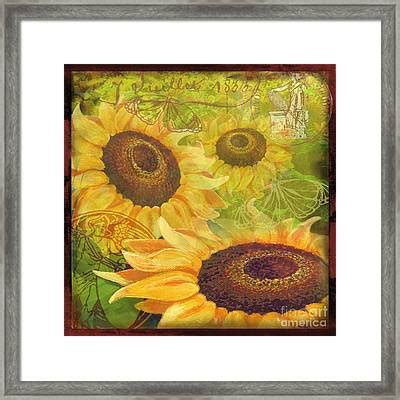 Sunflower Collage Painting By Sharon Marcella Marston