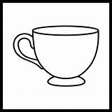 Coffee Printable Cup Template Cups Stencils Printablee Via sketch template