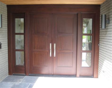 Sliding modern gemoetric barn doors. 07 front door, contemporary, flat panel, double door entry ...