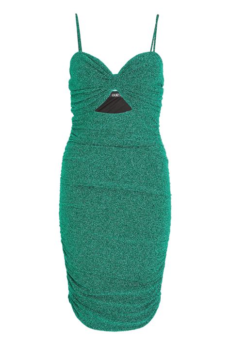 Green Glitter Bodycon Mini Dress Quiz Clothing