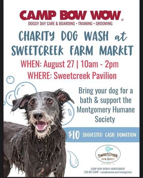 Charity Dog Wash At Sweetcreek Farm Market Montgomery Humane Society