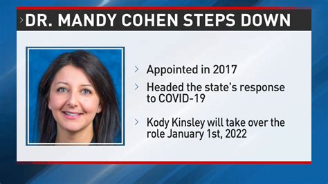 Doctor Mandy Cohen Stepping Down As State Health Secretary Wcti