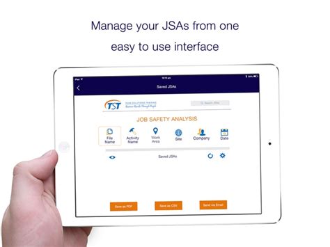Job Safety Analysis JSA Tablet By BreakThrough Applications Pty Ltd