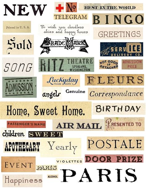 Word Collage Word Collage Printable Collage Sheet Scrapbook Printables