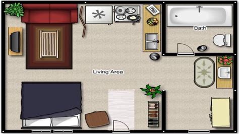 Efficiency Apartment Floor Plan Ideas Studio Plans Small Bedroom