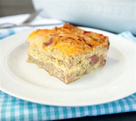 Breakfast casseroles aren't just savory dishes, they can be sweet too! Healthy Breakfast Casserole (Strata) - Brownie Bites Blog