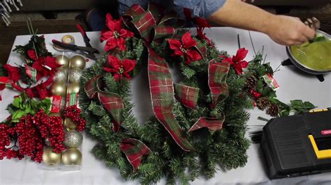 Easy Diy Dollar Tree Christmas Wreath Wreath Tutorial 2018