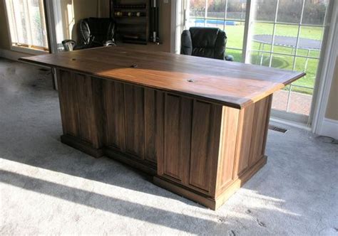 Custom Made Executive Desk In Walnut By James H Little Handcrafted