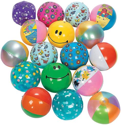 4es Novelty Bulk Large 18 Inch Inflatable Beach Balls Pack Of 6 Summer