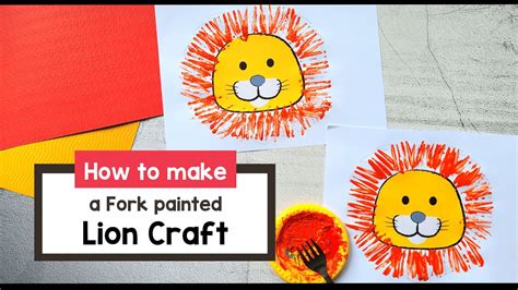 Fork Painted Lion Craft For Kids Youtube