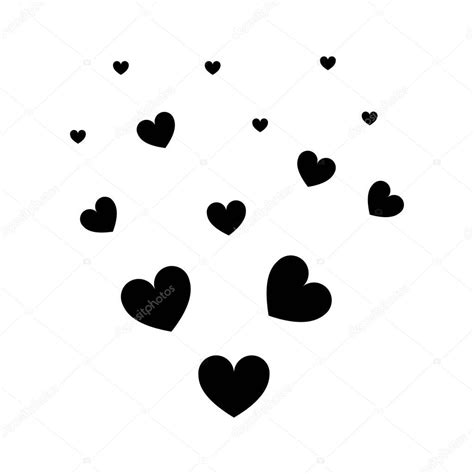 Silueta Del Icono Del Corazón Vector Gráfico Vectorial © Grgroupstock