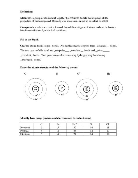 What is the atomic number of the atom in the diagram above? 14 Best Images of Types Of Reactions Worksheet Answers - Balancing Chemical Equations Worksheet ...