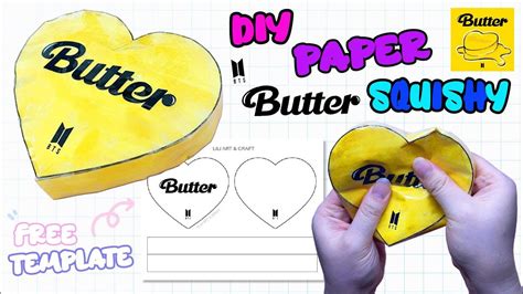 Diy Bts Butter Paper Squishy For Armys Free Fidget Toy Template