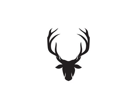 Deer Head Vector Logo Black 626514 Vector Art At Vecteezy