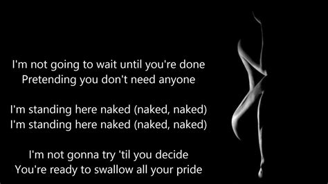 Naked Lyrics By James Arthur YouTube