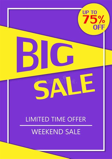 Special Offer Sale Limited Time Poster A4 Scale Violet Tone Banner