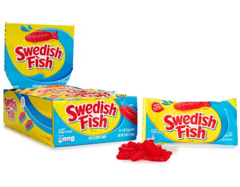 Calories in swedish fish (soft & chewy candy). Boxed.com : Swedish Fish 24 x 2 oz. Bags