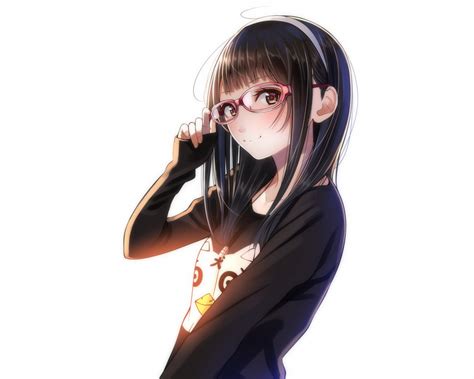 Download 1280x1024 Wallpaper Urban Anime Girl Glasses Original