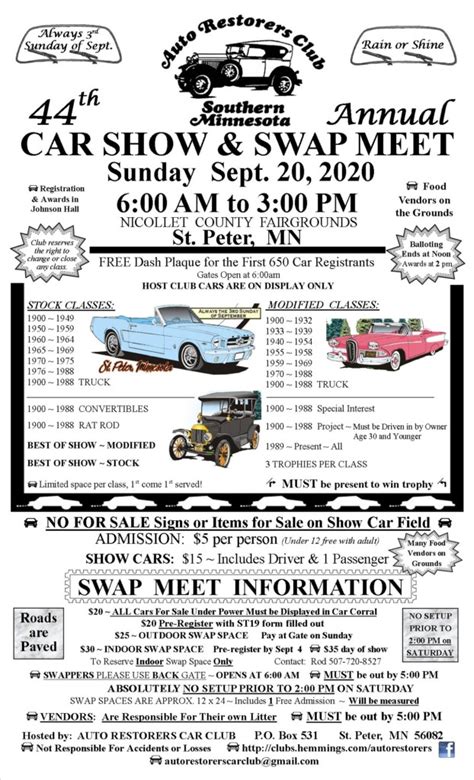 Auto Restorers 44th Annual Car Show And Swap Meet Events With Cars