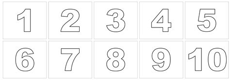 Printable numbers 1 10 free printable numbers, templates printable free, printables, google math